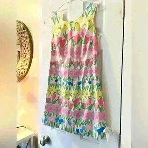 Lilly Pulitzer Sz 2 Floral Tulip Delia Shift Dress EUC